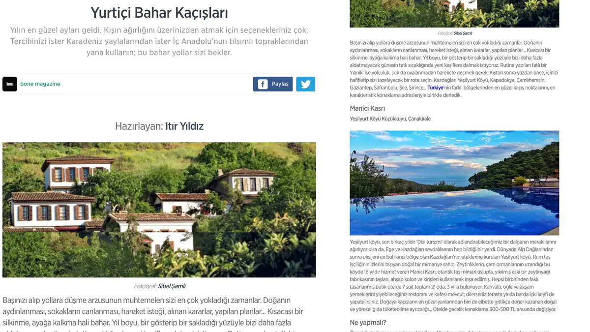 Mynet Seyahat 2015 — Manici Kasrı haberi